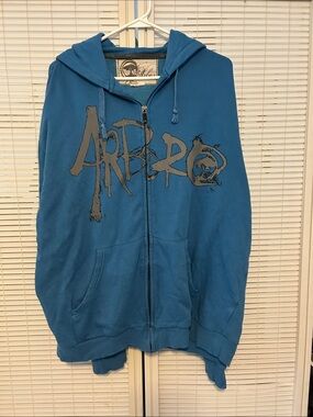 Arbor Blue Full-Zip Hoodie with Tree Patch
